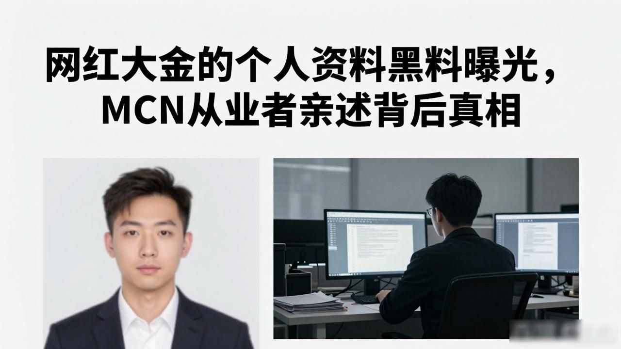 网红大金的个人资料黑料曝光，MCN从业者亲述背后真相