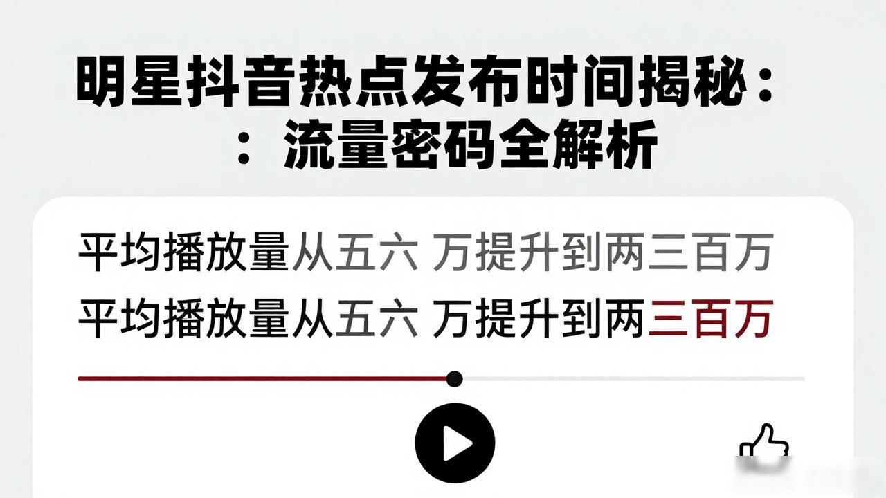 明星抖音热点发布时间揭秘：流量密码全解析