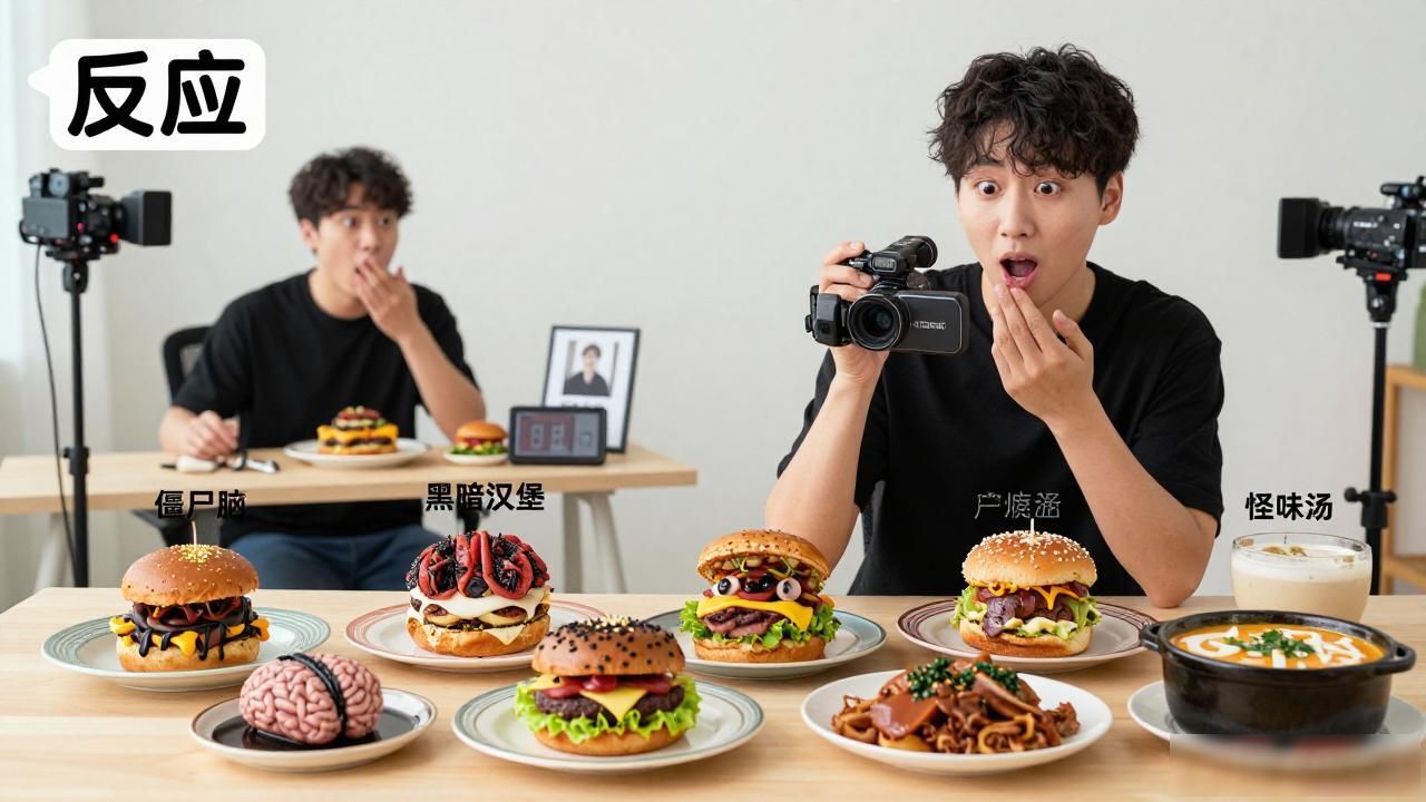 网红黑暗料理试吃视频怎么拍，我朋友踩了仨月坑才悟透